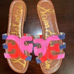 Sam Edelman suede slides